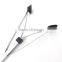 Folding garbage reacher pick up tool hand gripper with soft rubber plunger