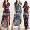 Hi-Low Dress Boho Clothing Dress 95% polyester / 5% spandex fabric Knitting Floral Flowers for dresses