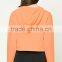 2017 Top Selling Ladies Custom Solid Sweatshirt Soft French Terry Cotton Knit Long Sleeve Pullover Cropped Top Hoodie