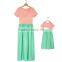 Mother and daughter skirt,modal cotton,fashion design,cross stripe.