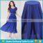 Hot Sale 75Dx75D Royal Blue Color Beaded Chiffon Fabric for Lady Dress