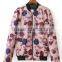 Runwaylover EY1060C Europe Style Ladies Autumn Wear Flower Printed Baseball Jackets