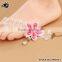 Fashion Feet Chain Flower Designs Lace ribbon Anklets For Young Girl