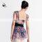 116141052 Mesh Printed Leotard Floral Leotards