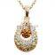 BH60 Fashion creativ Jewelry Colorful crystal Plated Short Design Collarbone Necklace Women Accessories Austrian Crystal Pendant