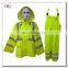 reflective flame retardant yellow polyester raincoat