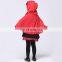 Fctory direct sale halloween style little red riding hood cosplay costume for children