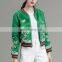 New design Embroidered Satin Woman Jacket Custom with great price