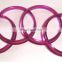 Aluminum and plastic hub centric wheel rim rings with various size and color