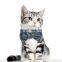 Classic polka dot British wind denim bow pet collar