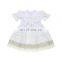 Wholesale Pure White Icing Tunic Dress For Girl Princess Girl Tailor Dress