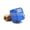 CWX-25S mini electric actuator motor water ball valve 5V 12V 24V 110V 220V motorized valve for fan coil unit