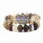 FULL-0329 Cute black black and white bead white druzy bracelet jewelry