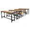 Wooden primary 3-seater school desk with bench