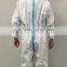 Disposable CE Cat III Type 3B/4B/5B/6B Protective Clothing Overalls Ppe Chemical Elastic Waistband & Cuffs Protection Coverall