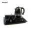 hotel supplier in Guangzhou/hotel supplies and restaurant supplies stainless steel electric water kettle with tray set