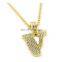 Classic Design Jewelry 18K Gold Plated  Full Diamond Choker Pendant Necklace for Unisex