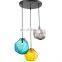 Modern Colorful Glass Pendant Light Crystal Shape Decorative Lamps