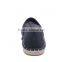Fashion casual woman wholesale canvas flat straw sole shoes