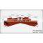 Modern Living Room Sectional 6 Set Furniture Red Leather Adjustable Sofas