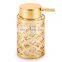 Hotel balfour luxury Plastic Bathroom Accessories set golden hollow out design four pcs sets