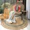 Hand Made Jute Carpet Braided Round Rug With High Quality