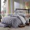 Elegant eueropean style navy blue plaid king size bed skirt for hotel
