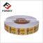 Professional Supply roll label for health care products, bottle label, adhesive gold label