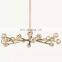 Modern Brass Ball Crystal Chandelier Gold Ceiling Lighting with Restoration Pendant Lamp Factory Sales Home Office Living Room