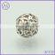 925 sterling silver filigree heart bead for European bracelet