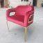 Latest Italy design modern luxury comfortable living room leisure chairs fancy fabric velvet accent dining chair