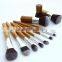 11pcs/set Professional Makeup Brushes Set Wood Superior Soft Cosmetic Eyeshadow Foundation Concealer Make up Brush Set with Bag