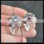 LFD-0069B Wholesale White AB Crystal Glass Skull Connector Beads, with Rhinestone Paved Spacer Loose Bead Jewelry Making