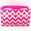 China factory Personalized 3 in 1 blue and white Chevron baby Diaper Bag