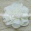 New Sytle Eyelet Fabric Flowers Hair Accessory For Kid's, 3.75 inch chiffon lace scallop flower