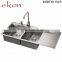 Top Mount Double Bowl Customized Desig Handmade Stainless Steel Sink Kitchen