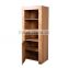 Modern style oiled solid wood book cabinet