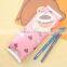 Wholesale PU leather pencil case with cookie printing