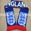 England football club jacquard knit scarf Acrylic knitting soccer scarf