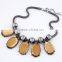 Latest American And European Popular Shining Elegant And Exquisite Crystal And Glass Alloy Oval Charm Necklace Jewelry in Stock