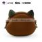 high quality lovely silicone coin purse / silicone wallet silicone purse for kids and girls