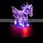 China factory chinese zodiac animal horse figurines crystal gift craft for sale