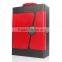 Luxury durable foldable paper leather hard case for wine red