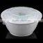 700ml thickness round diamond plastic food soup bowl microwave safe FDA approval with clear lid