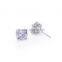 Fashion High Quality Round Cubic Zirconia Stud Earrings