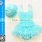 Lovely child lace one piece bathing suit wholesale modeling swimwear