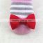 Stripe nice shoe baby socks with bowknot decorations made of cotton