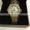 FS FLOWER - Middle East Country Watch All IP Gold Plated New Model Alloy Stone Watch Ladies
