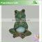 Porcelain ceramic green frog figurine