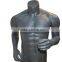 Window displays Fiberglass glossy boutique black sport mannequin running